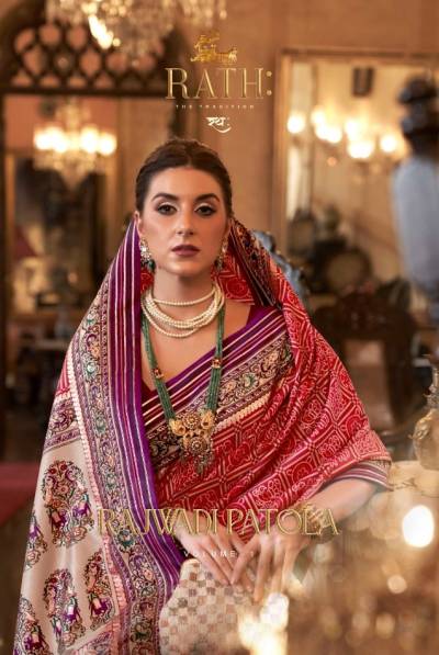 Rajwadi Patola By Rath Designer Partywear Saree Collection